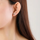 Náušnice ve tvaru tlapek ze stříbra se zirkony