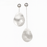 Námořní | Zlaté kapkovité náušnice s krystaly