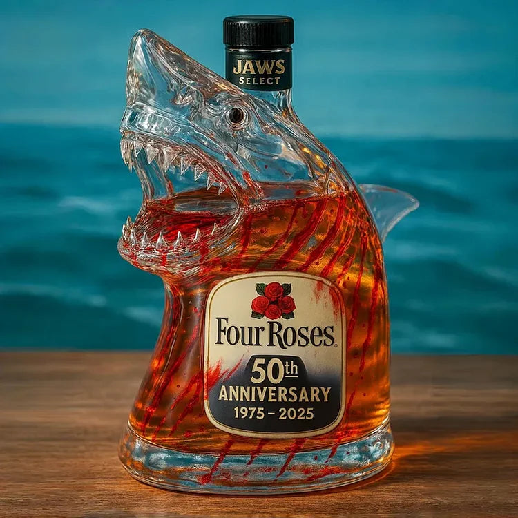 Limitovaná edice whisky láhve Shark Jaws Anniversary 
