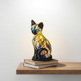Mystická kočka - Lampa ve Vitráži
