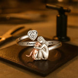 Marie Moda | Prsten s objetím psa (Růžový) 